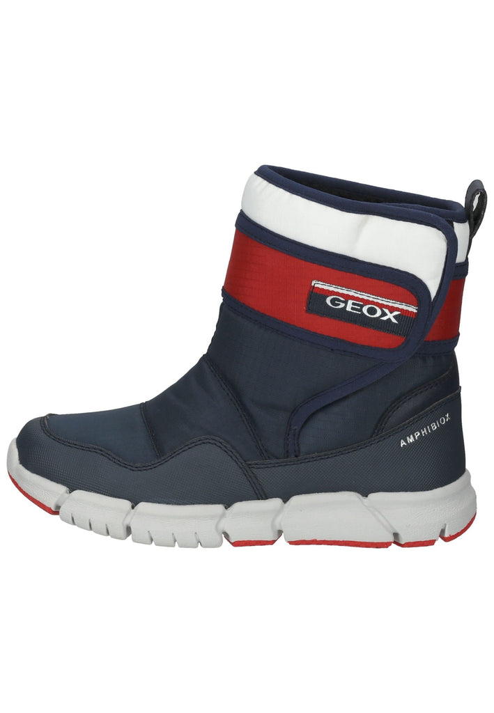 Geox Stiefelette Lederimitat/Textil Navy/Rot Warmfutter