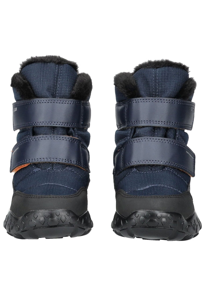 Geox Stiefelette Lederimitat/Textil Navy/Schwarz Warmfutter
