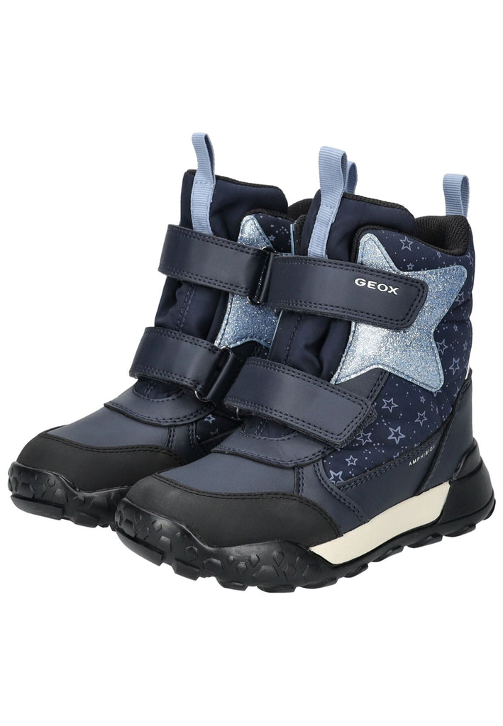 Geox Stiefelette Lederimitat/Textil Navy Warmfutter