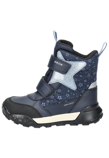 Geox Stiefelette Lederimitat/Textil Navy Warmfutter