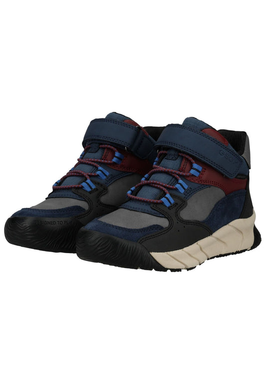 Geox Stiefelette Lederimitat/Textil Navy Warmfutter