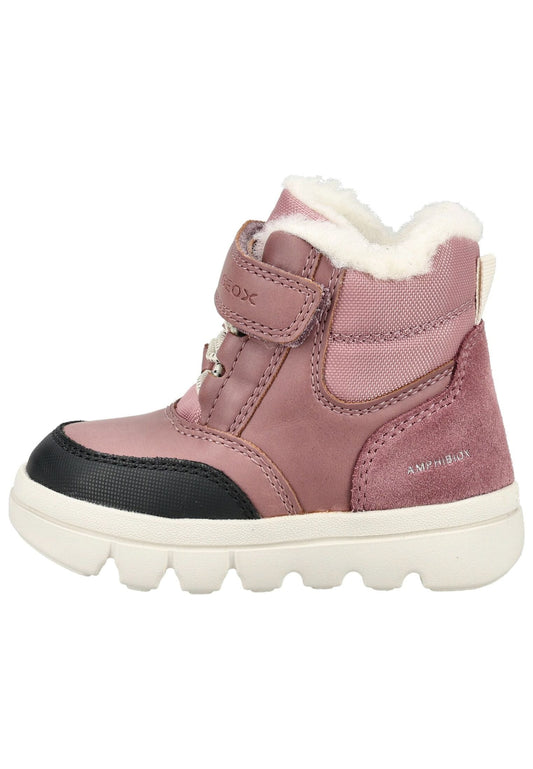 Geox Stiefelette Lederimitat/Textil Rosa Warmfutter