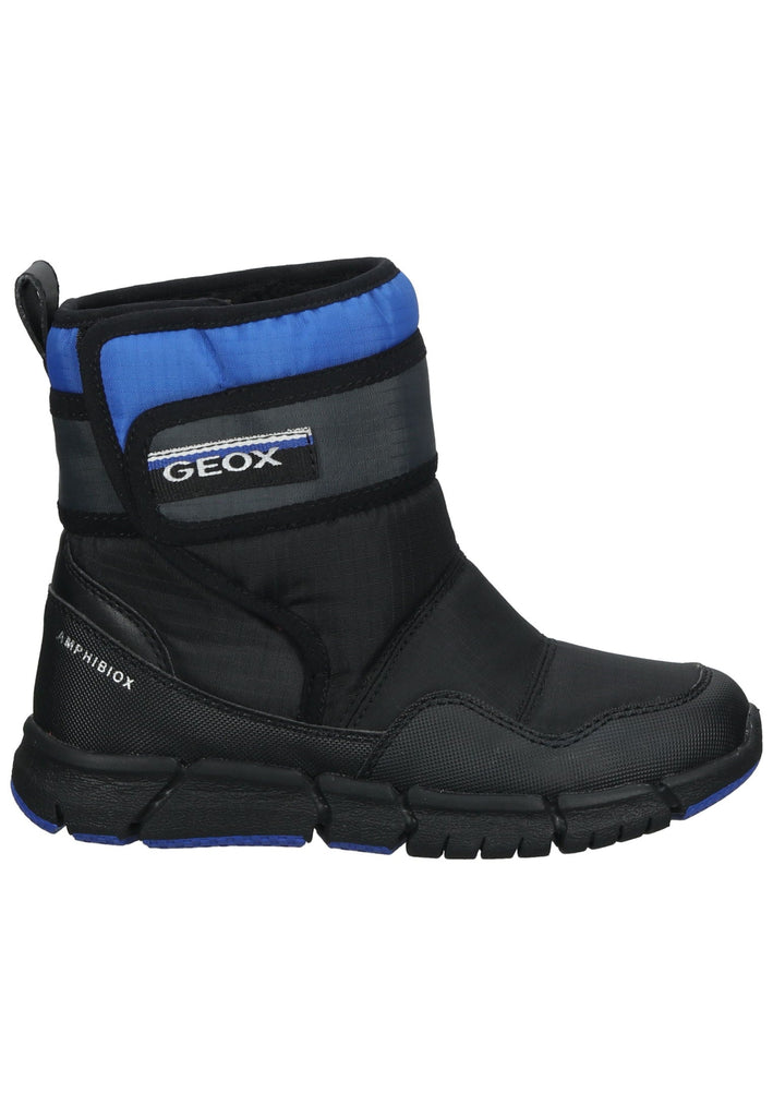 Geox Stiefelette Lederimitat/Textil Schwarz/Blau Warmfutter