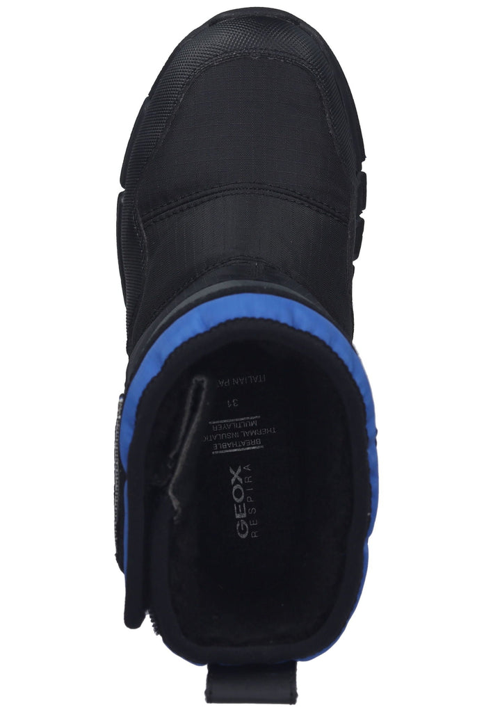 Geox Stiefelette Lederimitat/Textil Schwarz/Blau Warmfutter