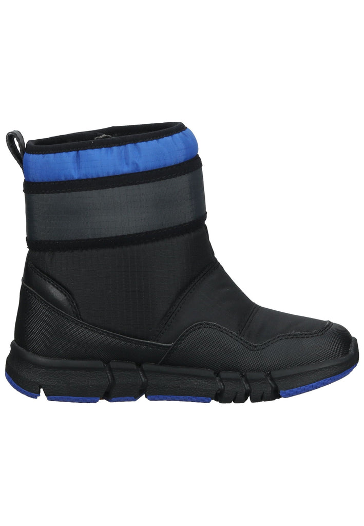 Geox Stiefelette Lederimitat/Textil Schwarz/Blau Warmfutter