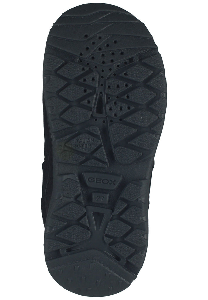 Geox Stiefelette Lederimitat/Textil Schwarz/Blau Warmfutter