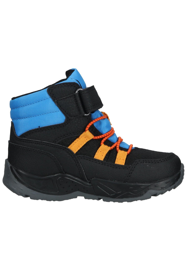 Geox Stiefelette Lederimitat/Textil Schwarz/Blau Warmfutter