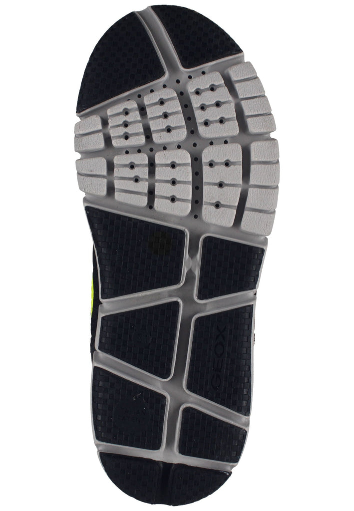 Geox Stiefelette Lederimitat/Textil Schwarz/Gelb Warmfutter