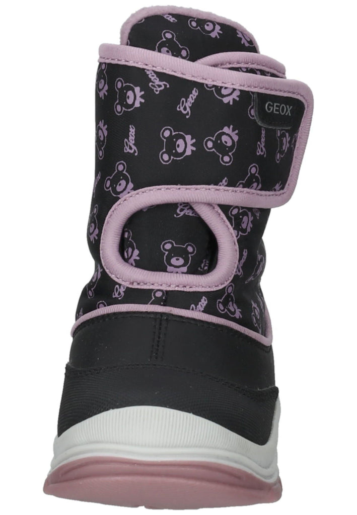 Geox Stiefelette Lederimitat/Textil Schwarz/Pink