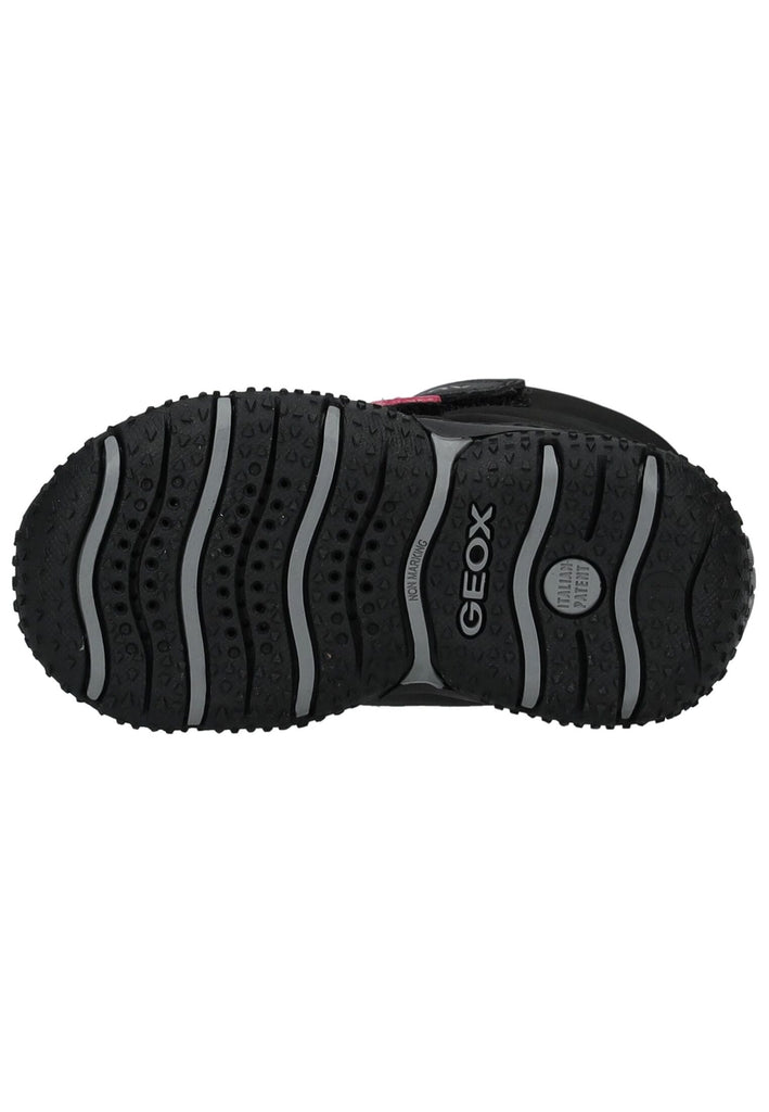 Geox Stiefelette Lederimitat/Textil Schwarz/Pink