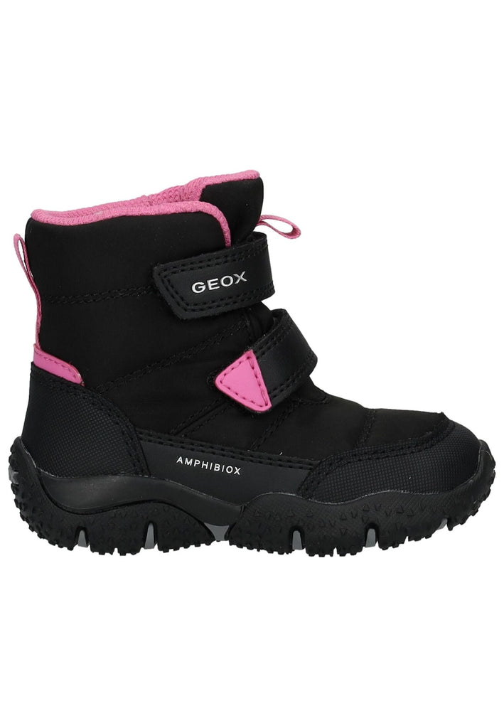 Geox Stiefelette Lederimitat/Textil Schwarz/Pink