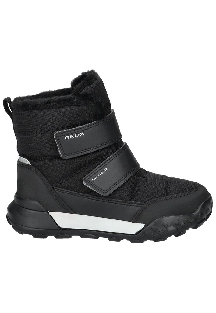 Geox Stiefelette Lederimitat/Textil Schwarz Warmfutter