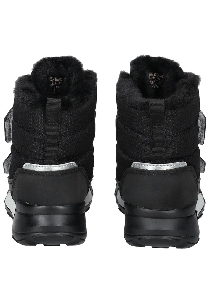 Geox Stiefelette Lederimitat/Textil Schwarz Warmfutter