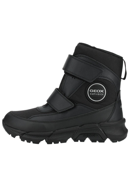 Geox Stiefelette Lederimitat/Textil Schwarz Warmfutter