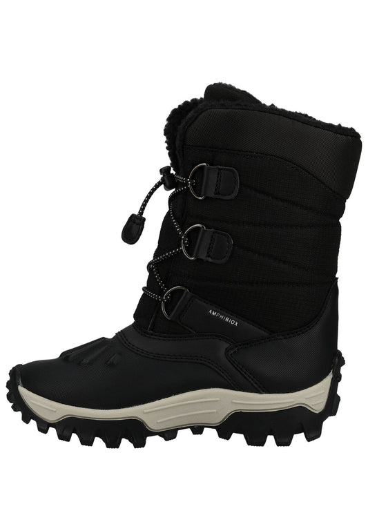 Geox Stiefelette Lederimitat/Textil Schwarz Warmfutter