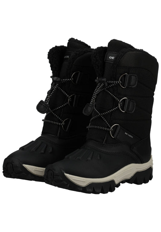 Geox Stiefelette Lederimitat/Textil Schwarz Warmfutter