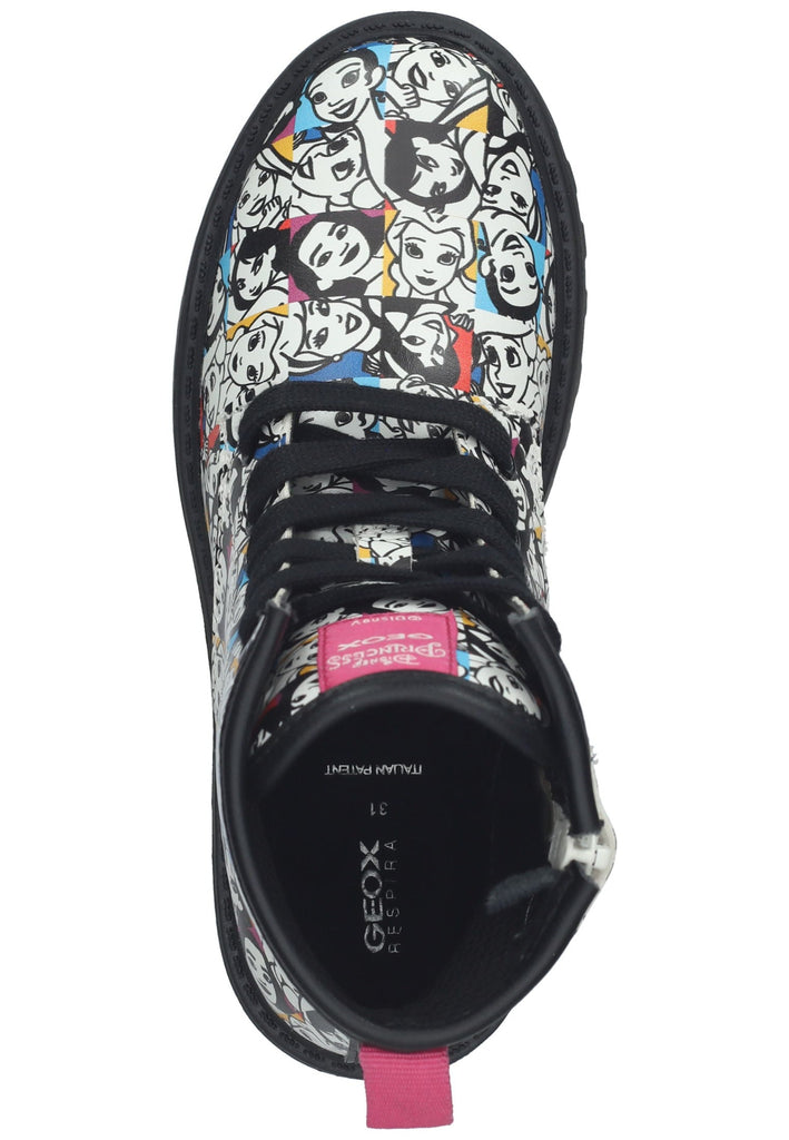 Geox Stiefelette Lederimitat Weiß Kombi