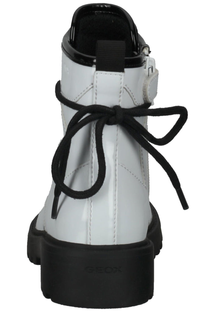 Geox Stiefelette Lederimitat Weiß/Schwarz