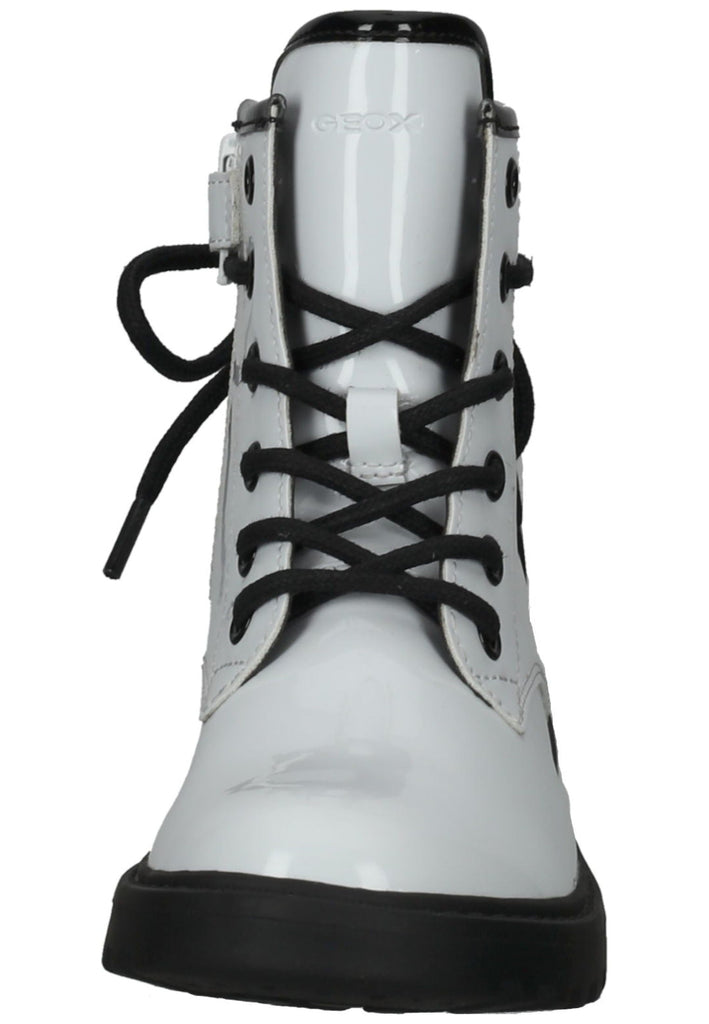 Geox Stiefelette Lederimitat Weiß/Schwarz