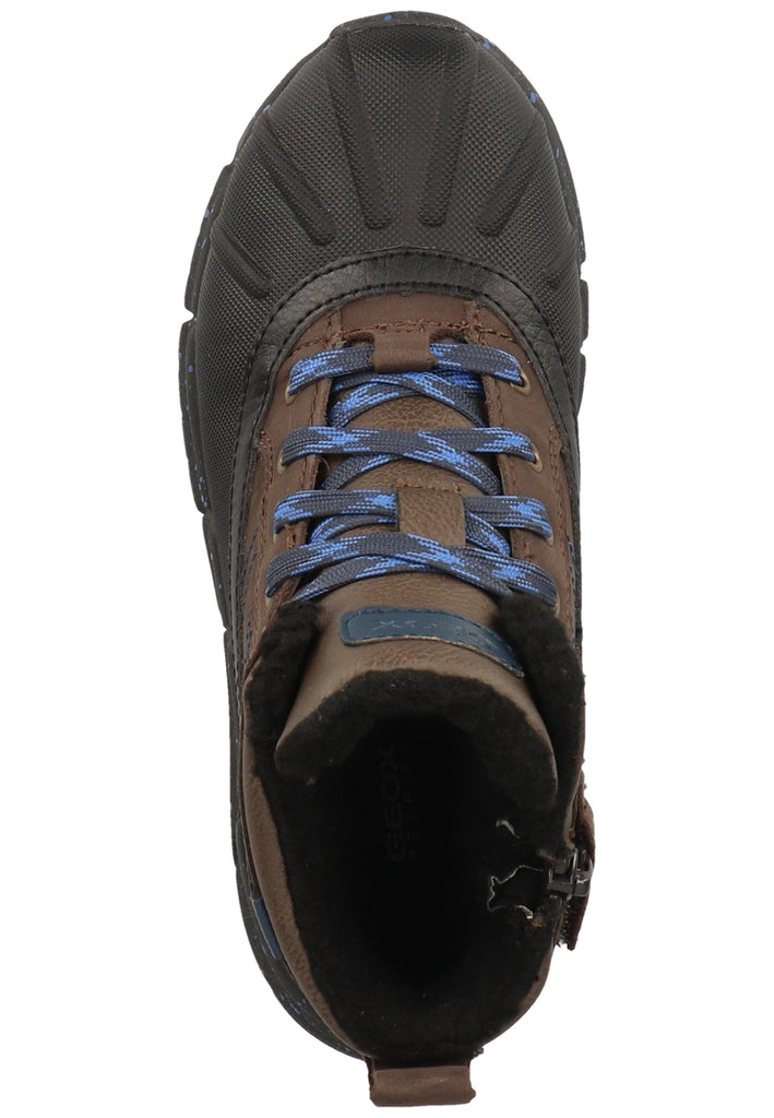 Geox Stiefelette Nubukleder/Textil Braun/Blau