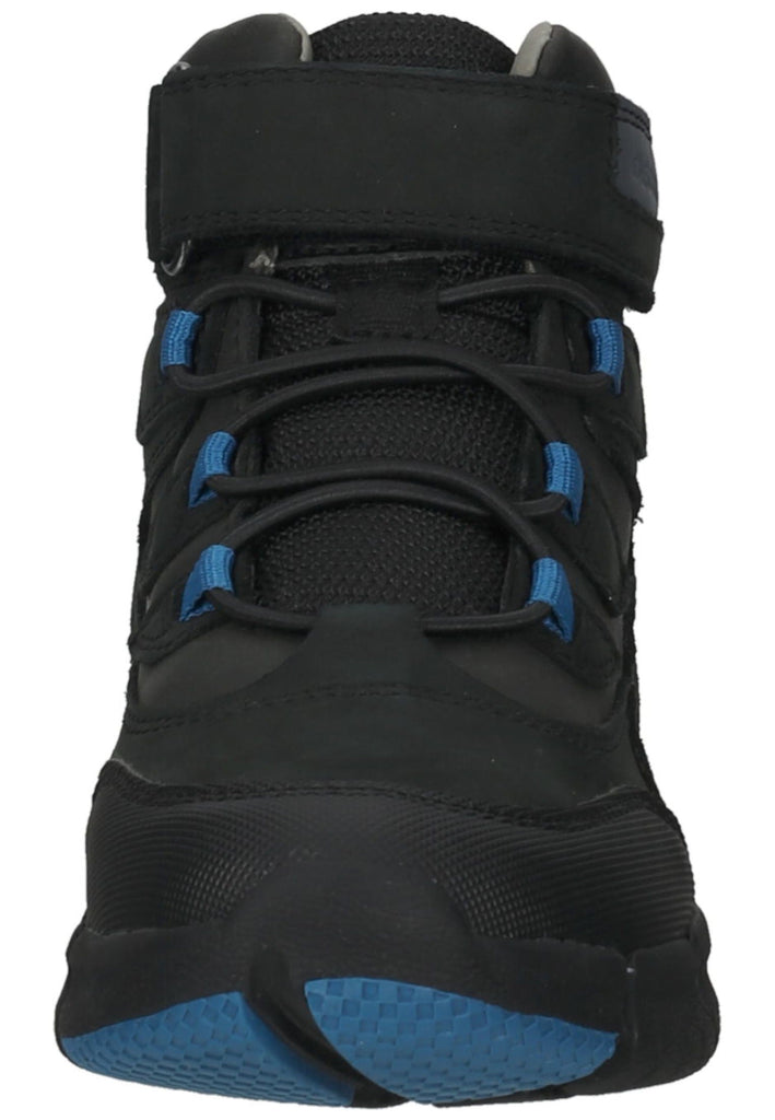 Geox Stiefelette Nubukleder/Textil Schwarz/Blau