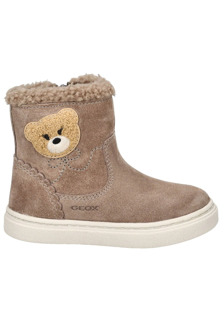 Geox Stiefelette Veloursleder Dunkelbeige Warmfutter