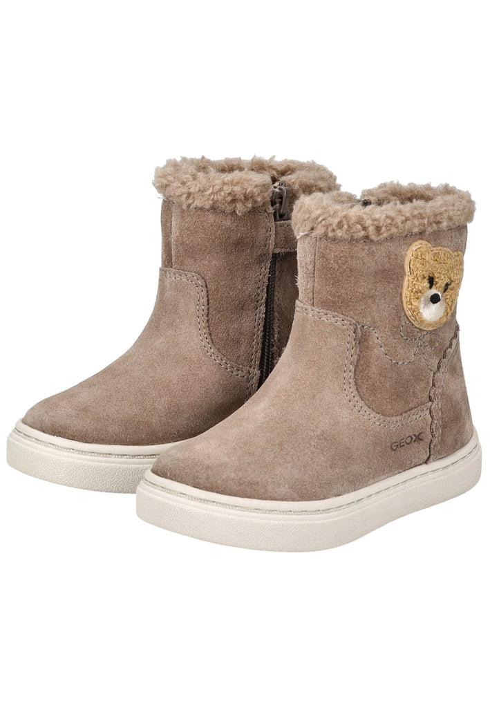 Geox Stiefelette Veloursleder Dunkelbeige Warmfutter