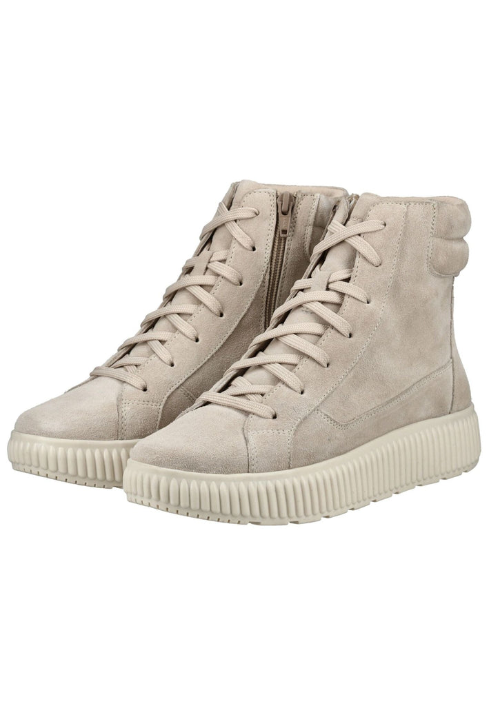 Geox Stiefelette Veloursleder Taupe Warmfutter