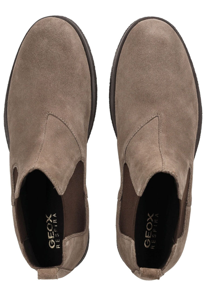 Geox Stiefelette Veloursleder/Textil Braun/Grau