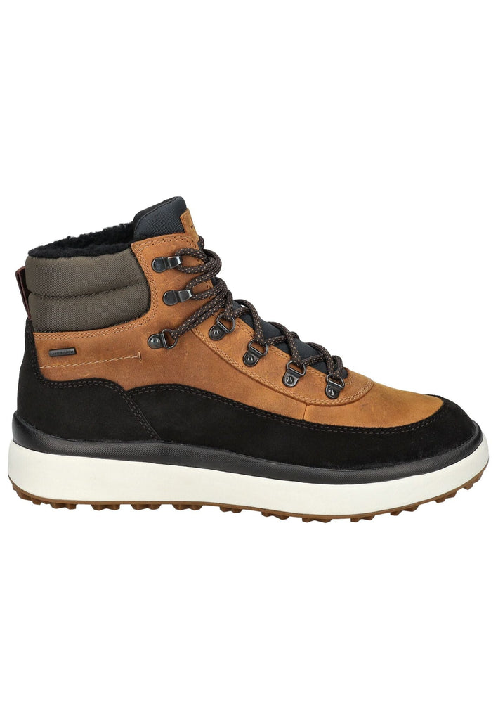Geox Stiefelette Veloursleder/Textil Braun/Schwarz Warmfutter