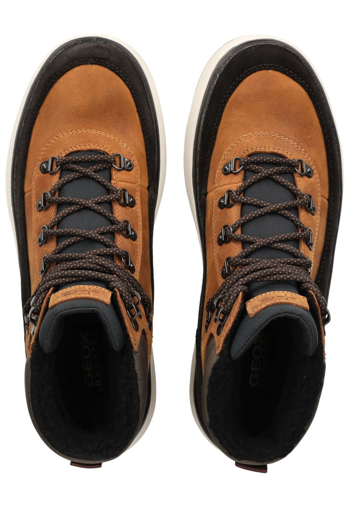 Geox Stiefelette Veloursleder/Textil Braun/Schwarz Warmfutter