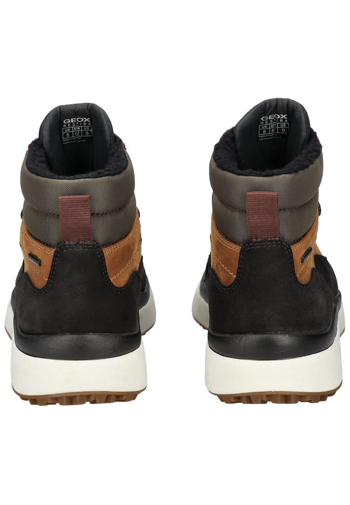 Geox Stiefelette Veloursleder/Textil Braun/Schwarz Warmfutter