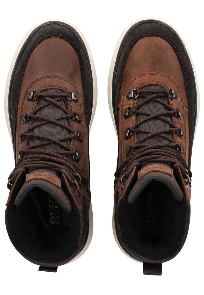 Geox Stiefelette Veloursleder/Textil Coffee Warmfutter