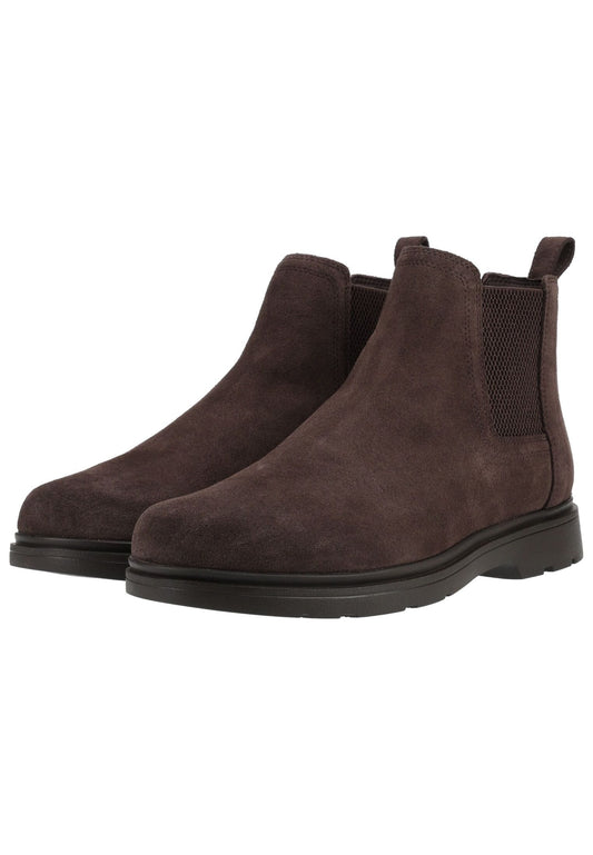 Geox Stiefelette Veloursleder/Textil Dunkelbraun