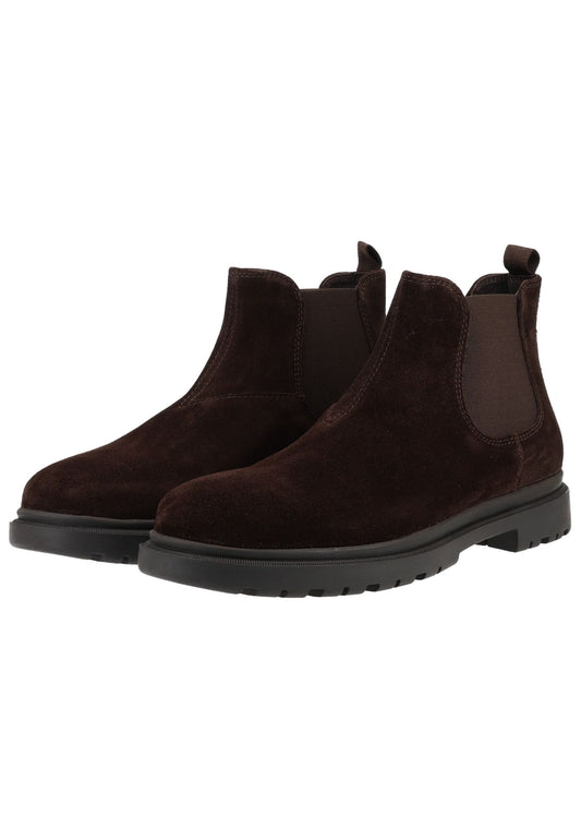 Geox Stiefelette Veloursleder/Textil Dunkelbraun