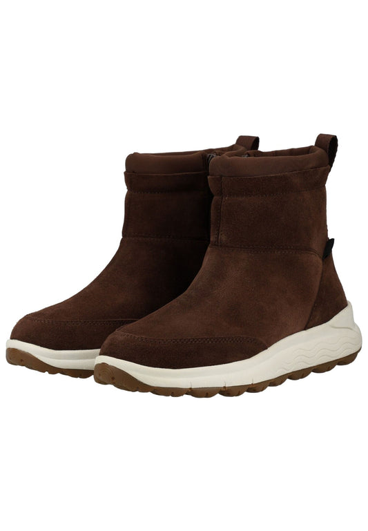 Geox Stiefelette Veloursleder/Textil Dunkelbraun Warmfutter