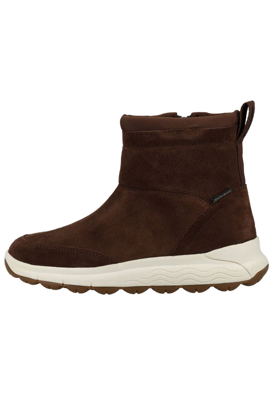 Geox Stiefelette Veloursleder/Textil Dunkelbraun Warmfutter