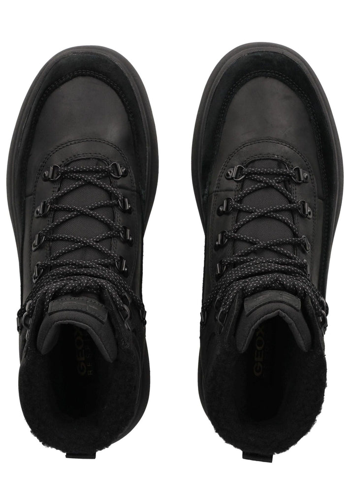 Geox Stiefelette Veloursleder/Textil Schwarz Warmfutter