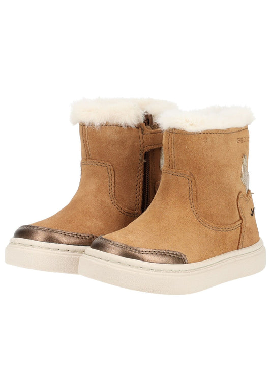 Geox Stiefelette Veloursleder Whisky Warmfutter