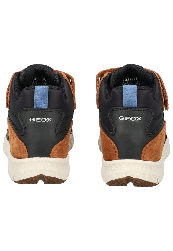 Geox Stiefelette Veolurs/Textil/Synthetik Braun/Schwarz Warmfutter