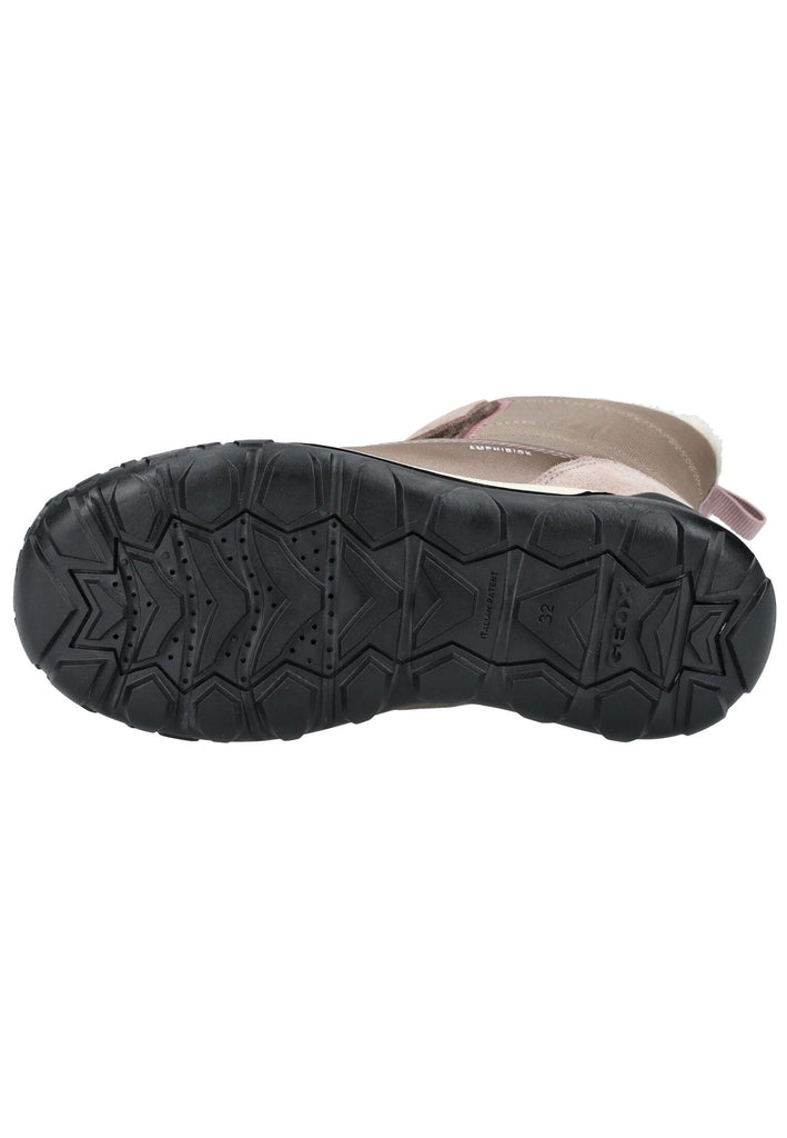 Geox Stiefelette Veolurs/Textil/Synthetik Dunkelbeige Warmfutter