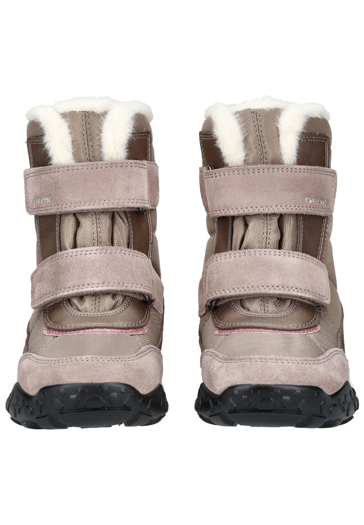 Geox Stiefelette Veolurs/Textil/Synthetik Dunkelbeige Warmfutter