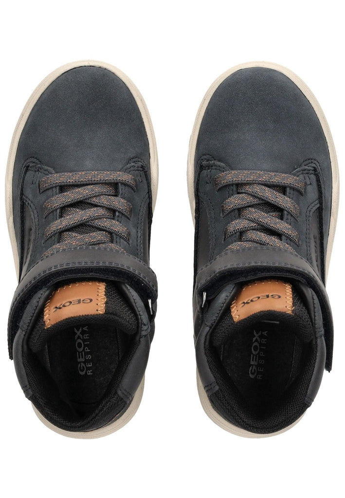 Geox Stiefelette Veolurs/Textil/Synthetik Navy/Schwarz Warmfutter