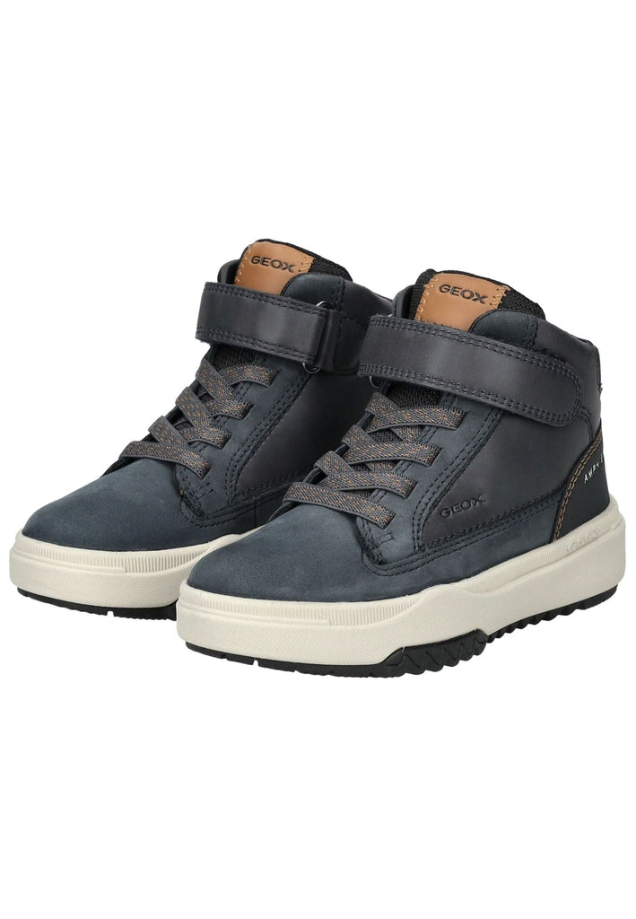 Geox Stiefelette Veolurs/Textil/Synthetik Navy/Schwarz Warmfutter