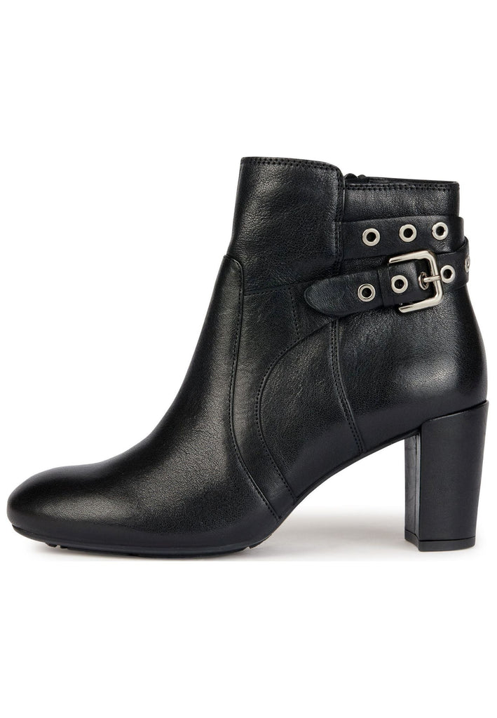 Stiefeletten Geox Stiefelette Leder Schwarz
