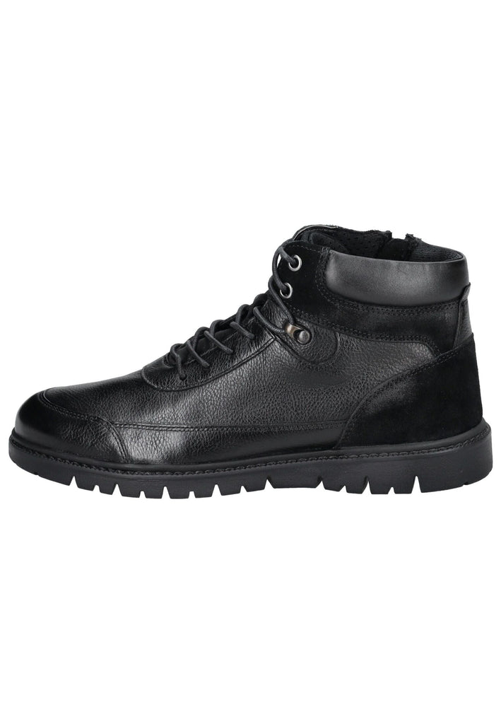 Stiefeletten Geox Stiefelette Leder Schwarz Warmfutter