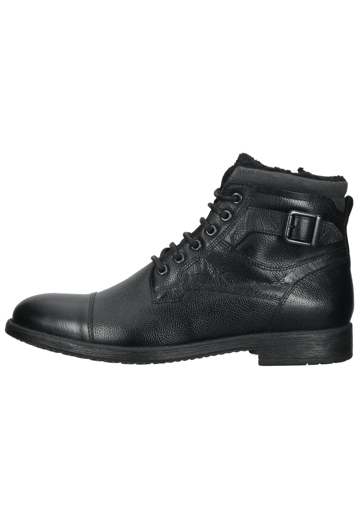 Stiefeletten Geox Stiefelette Leder/Textil Schwarz