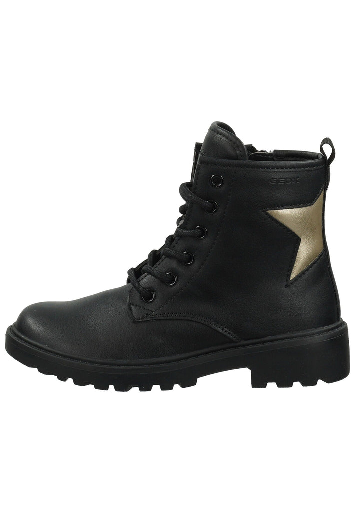 Stiefeletten Geox Stiefelette Lederimitat Schwarz/Gold