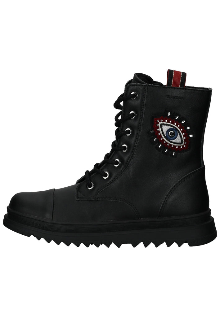Stiefeletten Geox Stiefelette Lederimitat Schwarz/Rot