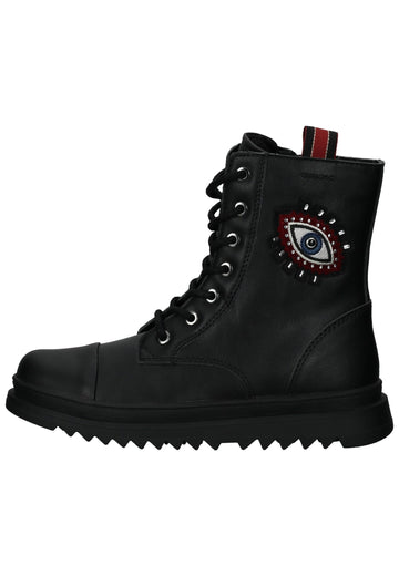 Stiefeletten Geox Stiefelette Lederimitat Schwarz/Rot